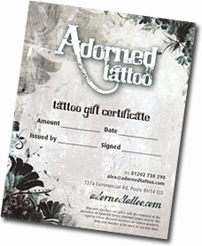 tattoo gift certificate