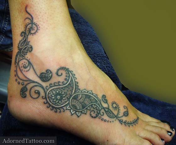Henna Tattoo On Foot
