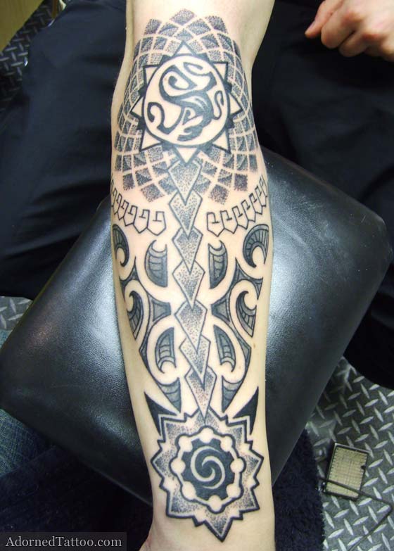 Tribal Forearm Tattoo With Tahitian, Borneo And Maori Elements | Adorned  Tattoo