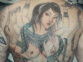 green tara back tattoo by Alex