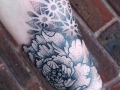 peony wrist tattoo by Alex