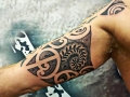 Polynesian inner arm tattoo by Alex