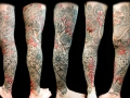 geometric dotwork leg tattoo by Alex