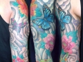Japanese sleeve with peony tattoo by Alex