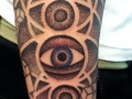 dotwork eyes tattoo by Alex