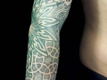 dotwork geometric sleeve tattoo by Alex