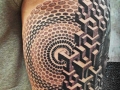geometric pattern dotwork tattoo by Alex