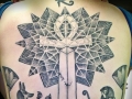 Egyptian back tattoo by Alex