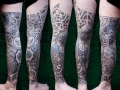 dotwork leg tattoo by Alex