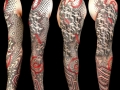 geometric sleeve tattoo by Alex