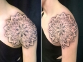 mandala shoulder tattoo by Alex