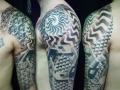 geometric dotwork tattoo by Alex