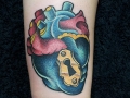 neotraditional heart tattoo by Alex