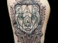 geometric bear tattoo by Alex