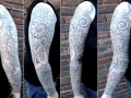 flower of life sleeve tattoo by Alex